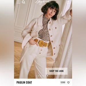 Sezane Paulin Coat in White NWOT
